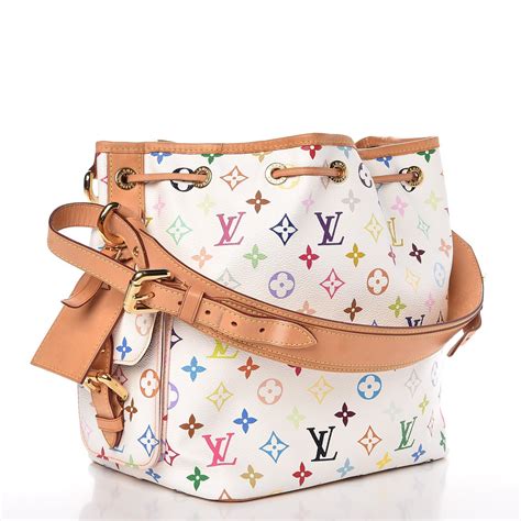 Louis Vuitton Monogram Multicolor Petit Noe White